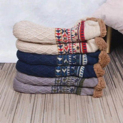2026 New Home Slippers Socks Winter Thicken Velet Warm Floor Socks Women Men Snow Socks Sleep Carpet Socks Non-Slip Yoga Socks